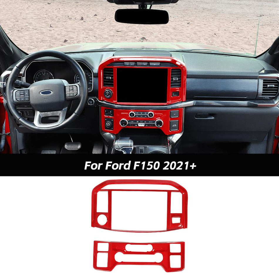 For 2021+ Ford F150 Central Control Panel Cover Navigation Tirm Cover  (Fits 12” Screen Only)