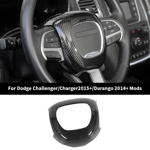 For 2015+ Dodge Challenger/Charger/2014+ Durango Steering Wheel Panel Decor Cover Trim