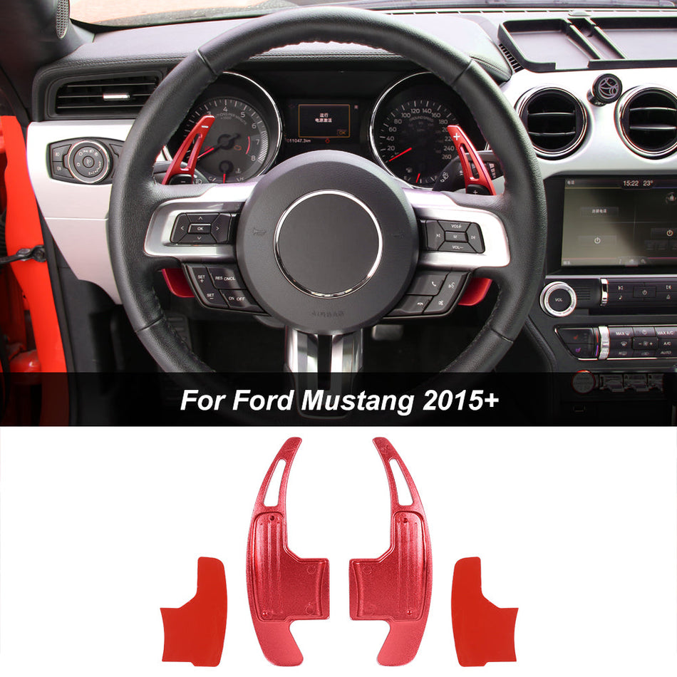 For 2015+ Ford Mustang Steering Wheel Shift Paddle Shifter Cover Trim