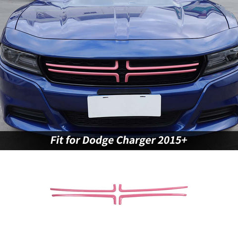 Front Grille Inserts Trim Frame Cover For Dodge Charger 2015+ Accessories | CheroCar