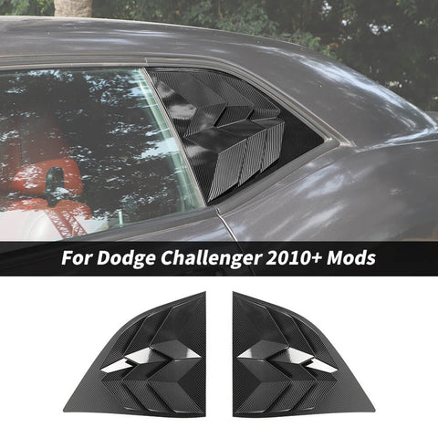 For 2010+ Dodge Challenger Rear Window Blinds Cover LouverTrim