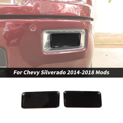 For 2014-2018 Chevy Silverado/GMC Sierra Smoked Front Fog Light Lamp Panel Cover Trim