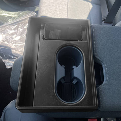 For 2021+ Ford F150/F250/F350/F450 Center Console Front Cup Holder Storage Box