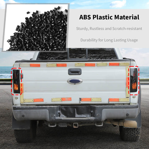 For 2009-2014 Ford F150 Raptor Tail Light Lamp Cover Trim Overlay Smoked Black