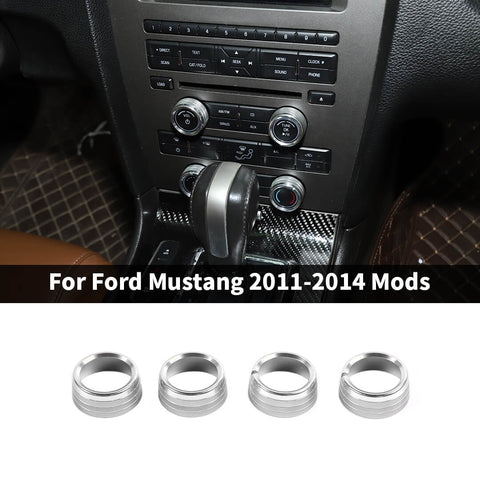 For 2011-2014 Ford Mustang Air Conditioning Switch Knob Ring Trim Bezel