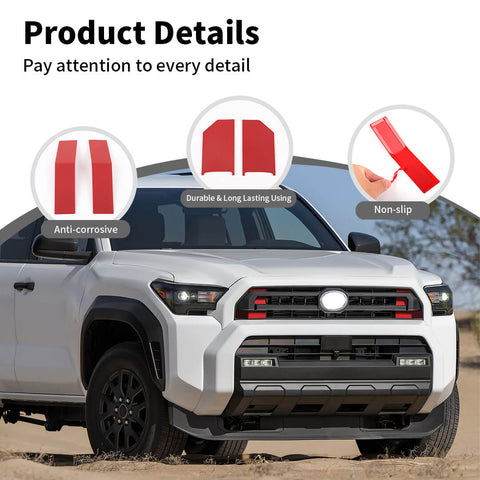For 2024+ 4Runner Front Grill Mesh Decoration Sticker Cover Trim