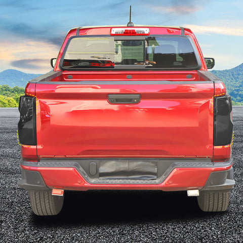 For 2023+ Chevy Colorado Smoked Black Rear Taillight Light Lamp Cover Trim