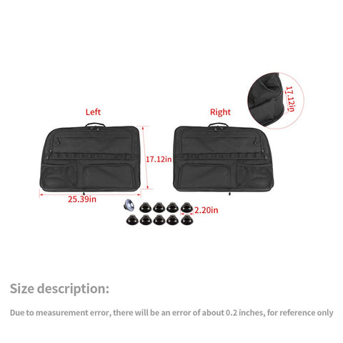 Rear Window Storage Bag Kit For Chevy Avalanche 2007-2013/Dodge Ram 2010-2017 Black Accessories | CheroCar