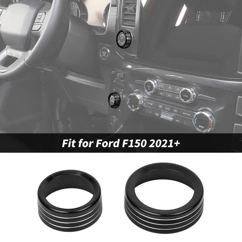 For 2021+ Ford F150 Center Control Dash 4WD/Trailer Switch Knob Rings Cover Trim