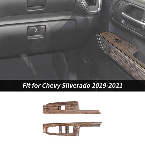 Front Window Lift Switch Trim For Chevy Silverado/GMC SIERRA 2019-2021 2-Door Accessories | CheroCar