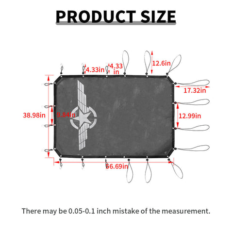 For 2021+ Ford Bronco Car Roof Top Mesh Sun Shade Cover Net