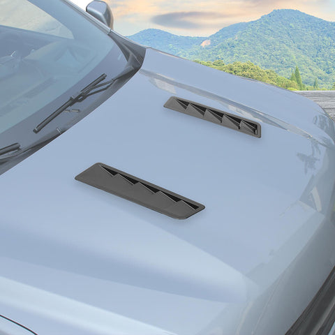 For Universal Car Exterior Hood Vent Louver Scoop Cover Air Flow Intake Cooling Panel Trim