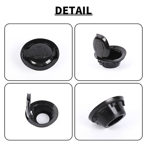 For 2009+ Dodge Challenger Gas Cap Fuel Filler Door Tank Cap Trim Cover