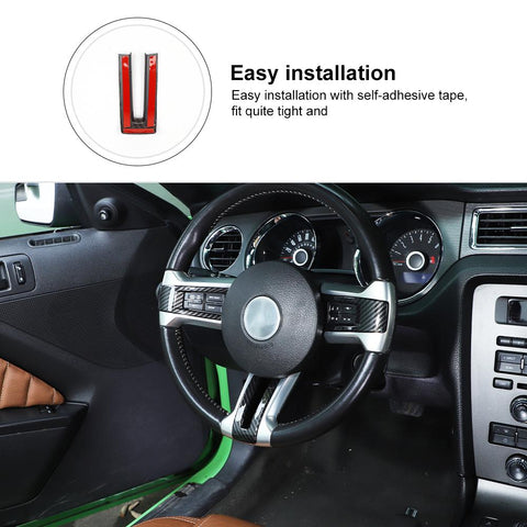 Center Control Steering Wheel Trim Decor For Ford Mustang 2009-2013 Accessories | CheroCar