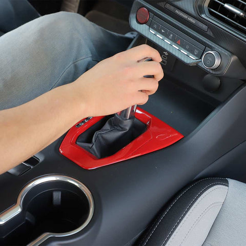 For Mustang 24+ Automatic Car Interior Red Gear Shift Bezel Panel Cover