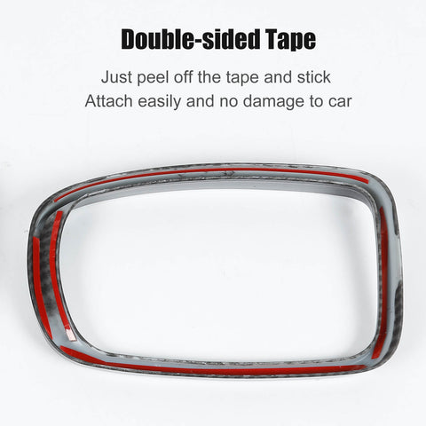 For 2011+ Dodge Charger light Green Rearview Mirror Rain Eyebrow Frame Trim