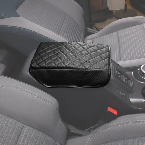 For 2021+ Ford Bronco Center Console Storage Box Armrest Leather Cover Pad