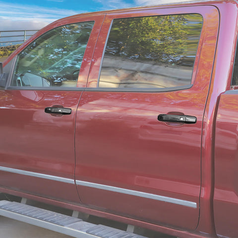 For 2014-2018 Chevy Silverado/GMC Sierra/2014-2019 Suburban/GMC YUKON/Tahoe Outer Door Handle Shell Cover Trim 4 Door