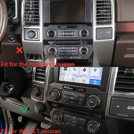 For 2015-2020 Ford F150 XLT Air Conditioner & Audio Switch Decor Ring Cover Trim