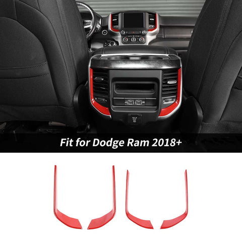 Front & Rear Central Air Vent Cover Trim Strips For Dodge Ram 2018+ Accessories | CheroCar