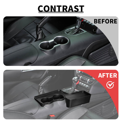 For 2015-2023 Ford Mustang Shifter Storage Box Gear Shift Console Side Tray Organizer