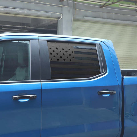 Rear Window Sides Trim Sticker Decal For Chevy Silverado 2019+ Accessories | CheroCar