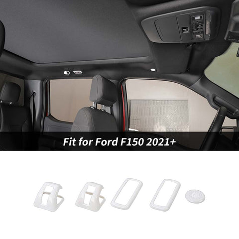 5x Roof Hook & Reading Light Cover Trim Decoration Kit For Ford F150 2021+ Accessories | CheroCar