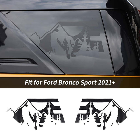 Rear Window Glass Decor Sticker Decals Trim For Ford Bronco Sport 2021+ Accessories | CheroCar