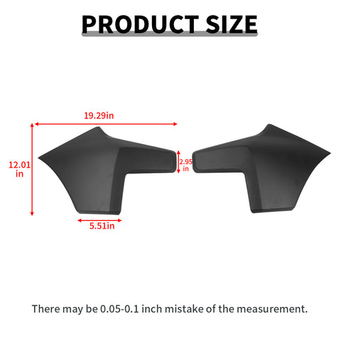 For 2022+ Chevrolet Silverado Black Front Grill Side Fender Wrap Corner Cover Trim