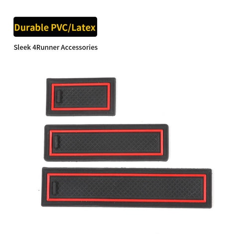 For 2010-2023 4Runner Interior Door Mat Gate Slot Pad Cup Mat Hold Cover