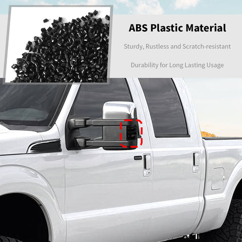 For 2008-2016 Ford F250/F350/F450/F550 Smoked Black Rearview Mirror Turn Signal Light Cover Trim