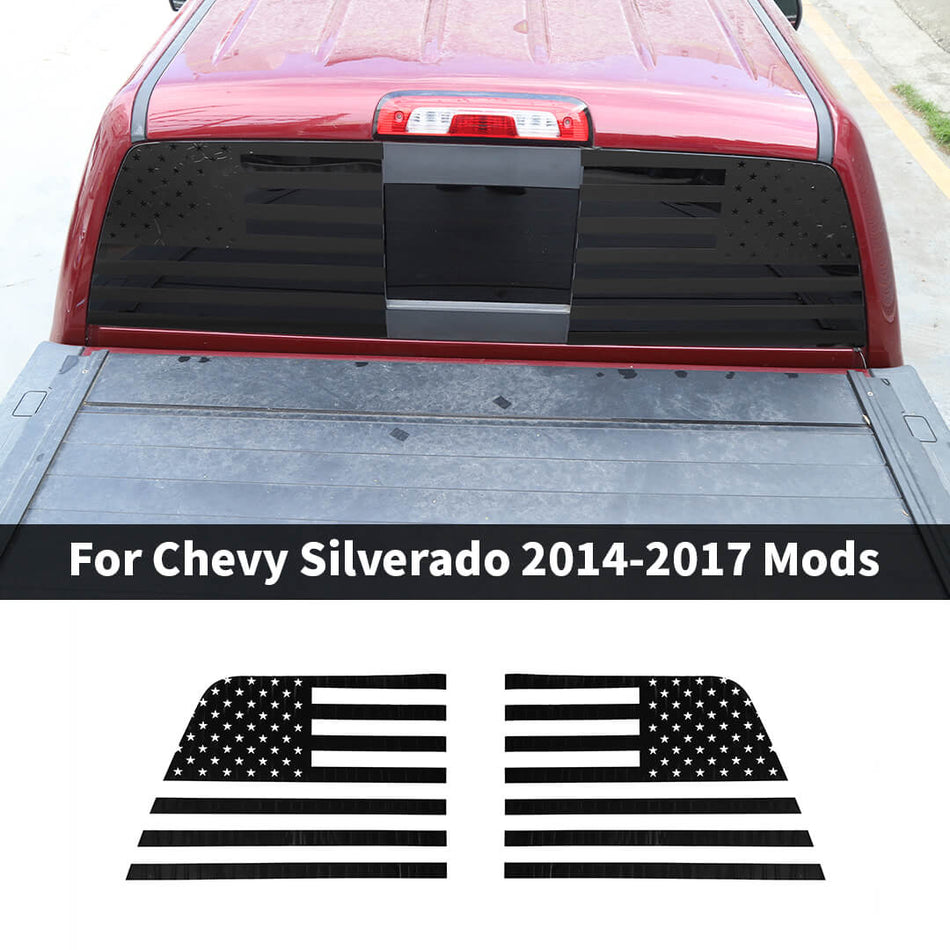 For 2014-2017 Chevy Silverado/GMC/SIERRA Rear Side Window Sticker Trim Decal Cover (2 pcs)