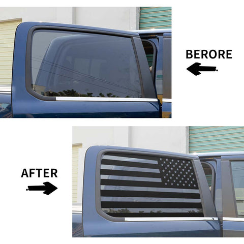 Rear Triangular Window Glass Sticker Cover For Dodge Ram 1500 2018+ US Flag Accessories | CheroCar