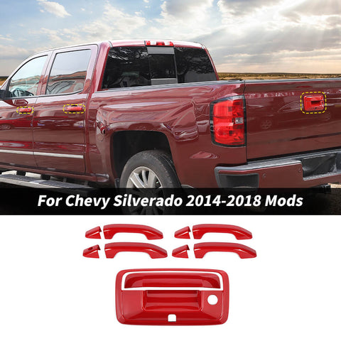 For 2014-2018 Chevy Silverado/GMC Sierra 10 x Door Handle & Tailgate Cover Trim Kit