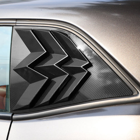For 2010+ Dodge Challenger Rear Window Blinds Cover LouverTrim