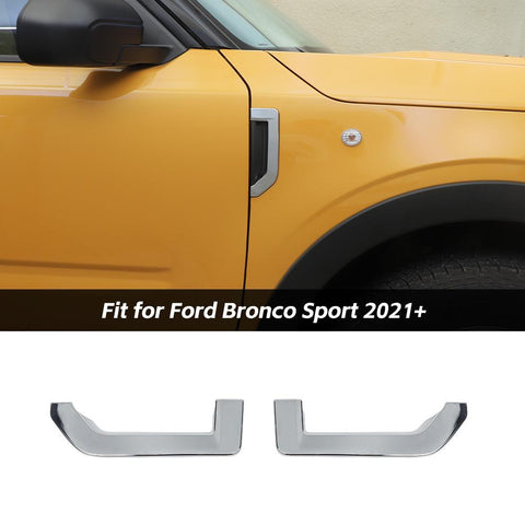 Car Fender Side Air Vent Leaf Plate Cover Trim For Ford Bronco Sport 2021+ Accessories | CheroCar