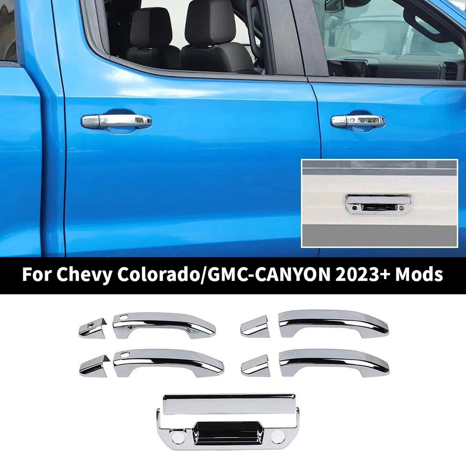 For 2023+ Chevy Colorado/GMC-CANYON Rear Tailgate & Door Handle Shell Trim Cover (5 pcs)