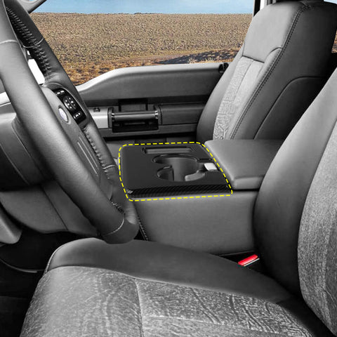 For 2008-2016 Ford F250/F350/F450/F550 Front Armrest Water Cup Holder Trim Panel Cover