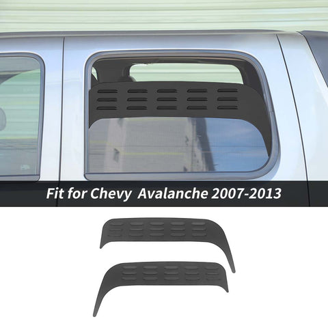 Rear Door Window Louver Air Vent Panel Trim Cover 4-Door For Chevy Avalanche 2007-2013 Accessories | CheroCar