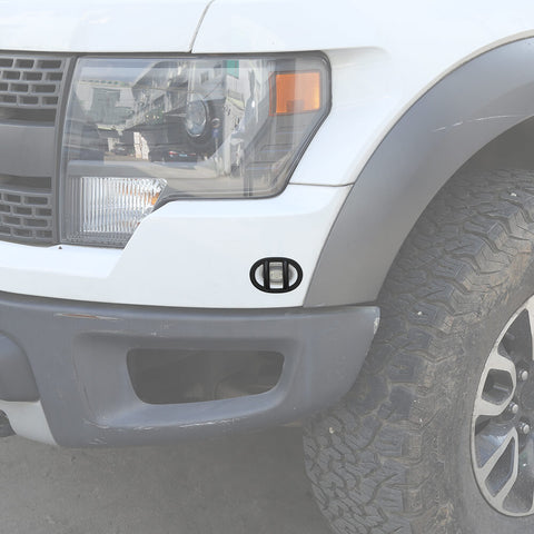 For 2009-2014 Ford F150 Raptor Front & Rear Light Lamp Guard Frame Trim Cover Black