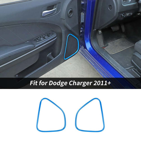 Inner Front Row Door Speaker Stereo Frame Decor Ring Trim For Dodge Charger/Chrysler 300C 2011+ Accessories | CheroCar