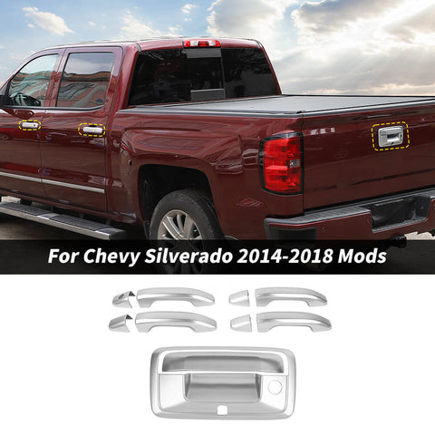 For 2014-2018 Chevy Silverado/GMC Sierra 10 x Door Handle & Tailgate Cover Trim Kit