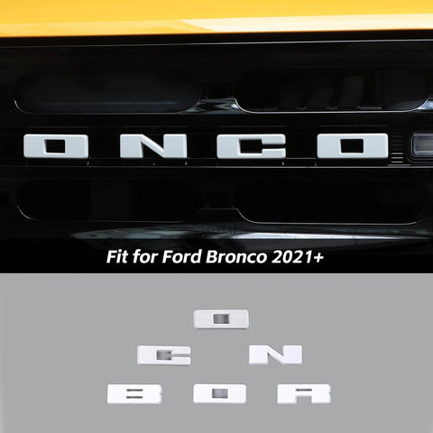 Grille Emblem Letter Overlay Decal Decor Cover Trim For Ford Bronco 2021+ Accessories | CheroCar