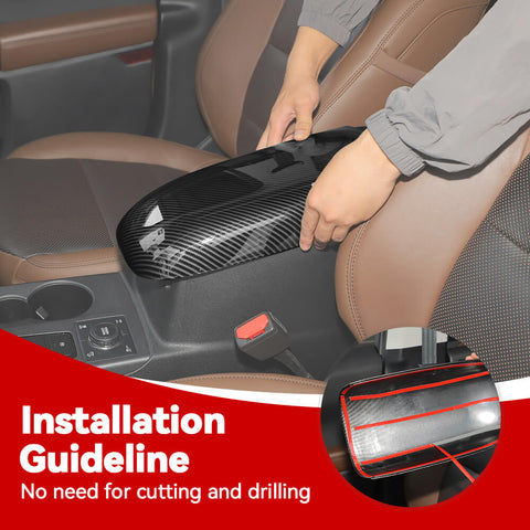 For 2021+ Ford Bronco Sport Center Console Armrest Box Panel Trim Cover