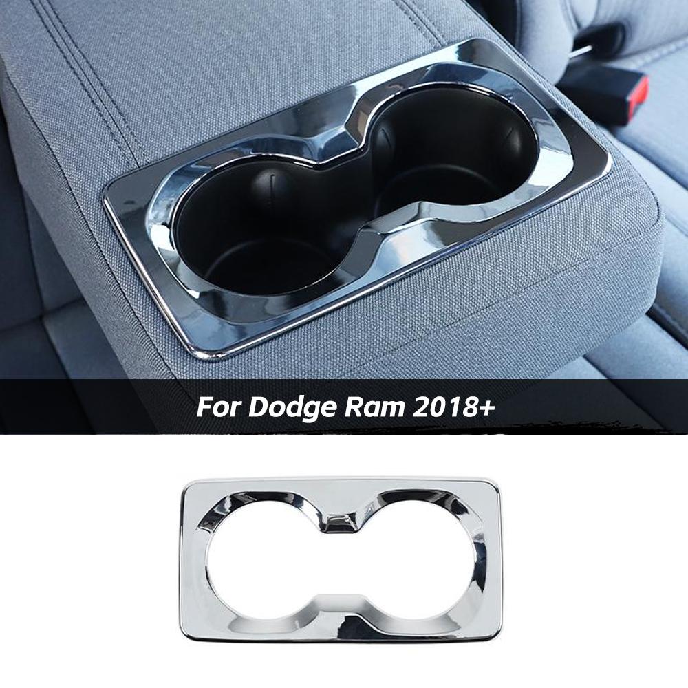 Car Rear Armrest Cup Holder Panel Frame Cover Trim For Dodge Ram 2018+ Accessories | CheroCar