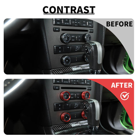 For 2011-2014 Ford Mustang Air Conditioning Switch Knob Ring Trim Bezel