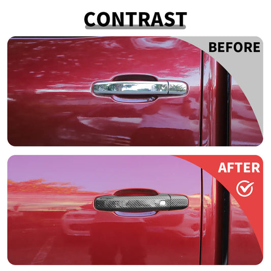 For 2014-2018 Chevy Silverado/GMC Sierra/2014-2019 Suburban/GMC YUKON/Tahoe Outer Door Handle Shell Cover Trim 4 Door