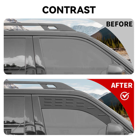 For 2021+ Ford Bronco Sport Front Rear Window Glass Louver Air Vent Outlet Panel