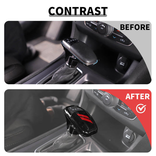 For 2015+ Dodge Challenger/Charger/2018+ Durango Black Gear Shift Knob Head Cover Trims