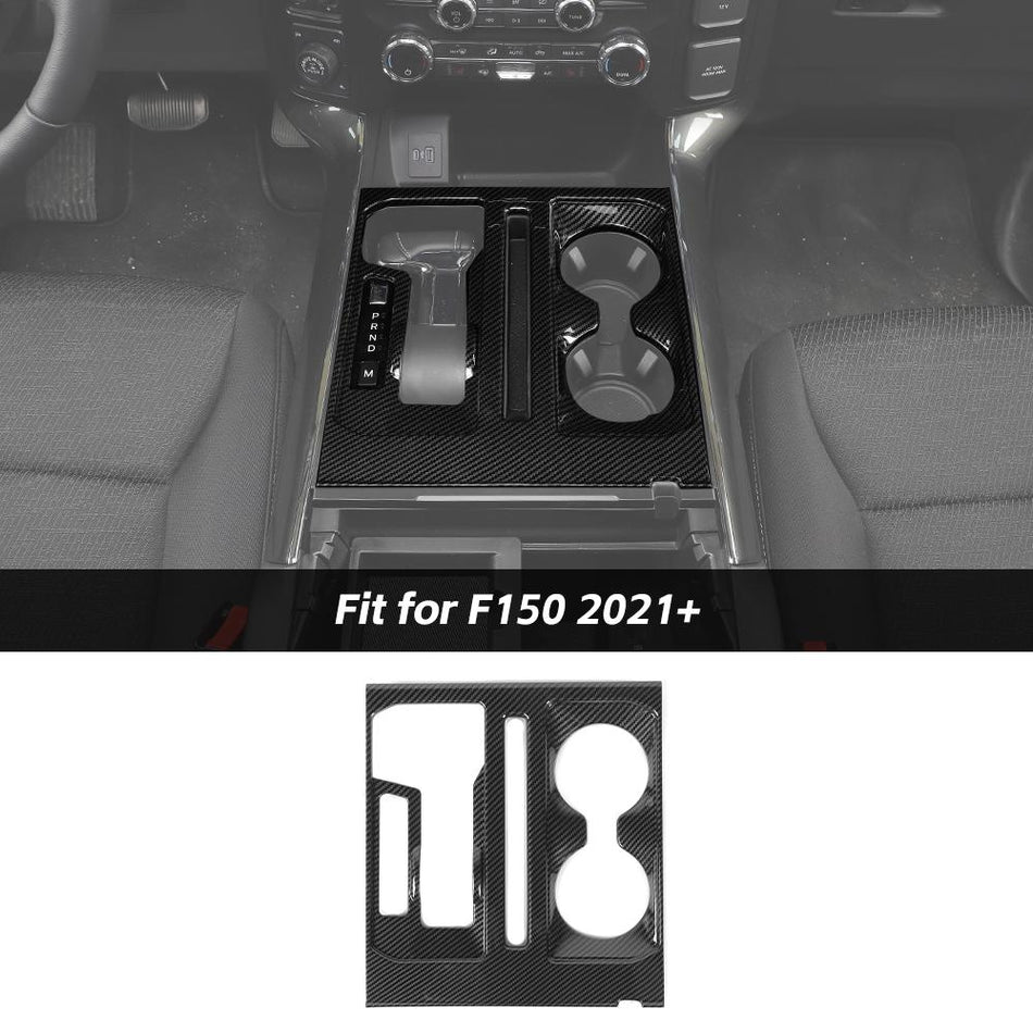 For 2021+ Ford F150 Central Control Gear Shift Cup Holder Panel Trim